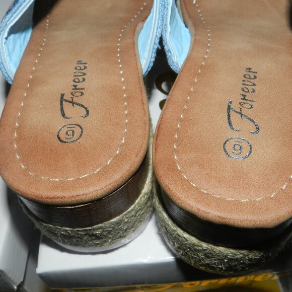 Forever Link Women's Phenomenal-67 Espadrilles Sandals Floral Blue🆕FAST😮‍💨⚡🚚 - Picture 8 of 16